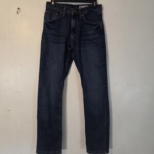 Wrangler Men's Athletic Fit Jeans Size 28x 30 Blue Whiskers Work Casual Comfort